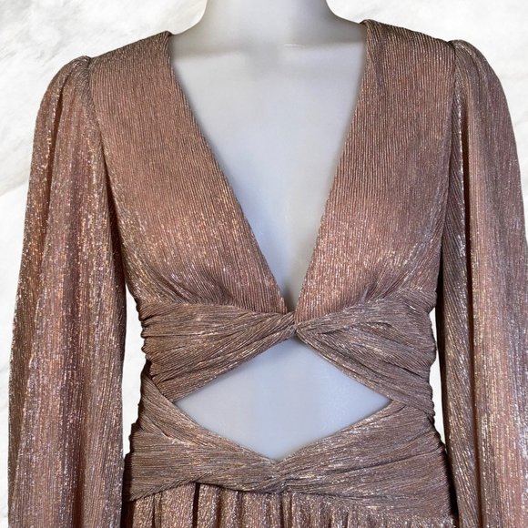 Lovers and Friends Josephine Mini Dress in Rose Gold & Silver - Picture 3 of 12